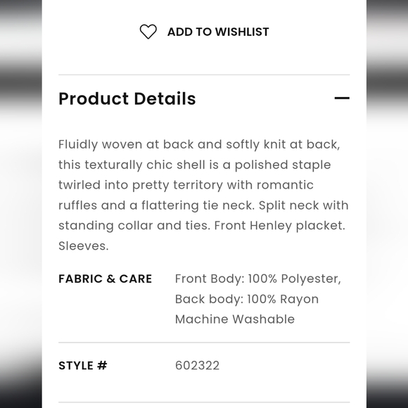 Floral Ruffle Tie Neck Mixed Media Shell - Picture 5 of 5